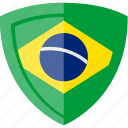 brazil, flag, shield 
