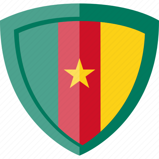 Flag, cameroon, shield icon - Download on Iconfinder