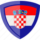 flag, croatia, shield