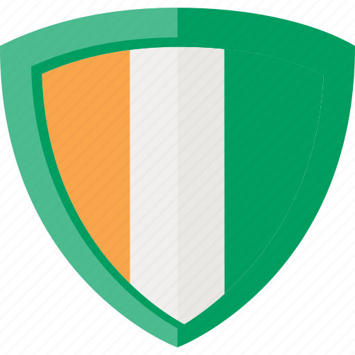 Flag, shield, ivory coast icon - Download on Iconfinder