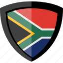 flag, shield, south africa