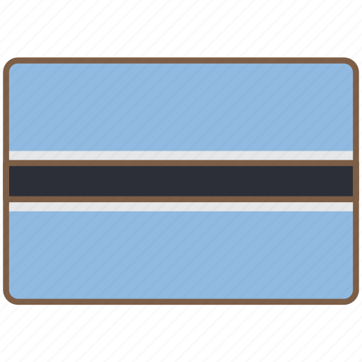 Botswana, country, flag, international icon - Download on Iconfinder