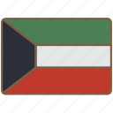 country, flag, international, kuwait