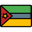 country, flag, international, mozambique