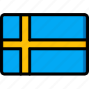 country, flag, international, sweden