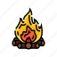 bonfire, fire, flame, hot, burn, heat 