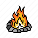 campfire, flame, hot, fire, burn, bonfire