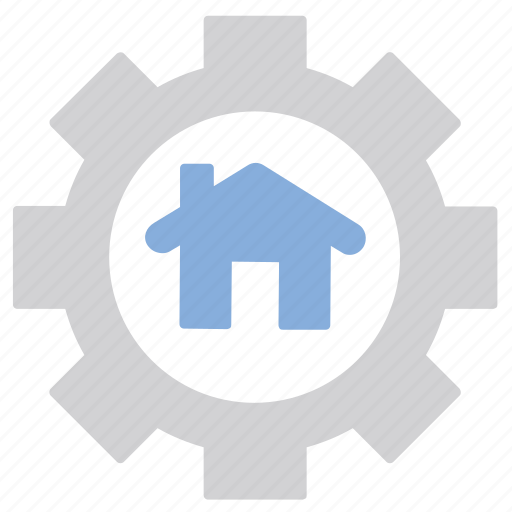 Gear, house, settings, smart home icon - Download on Iconfinder