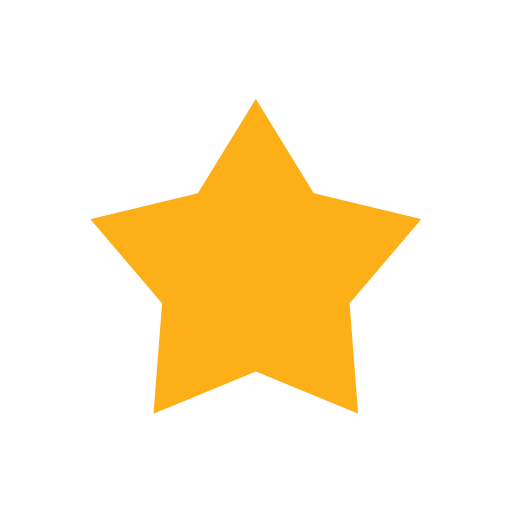 Favorite Five Point Gold Star Icon
