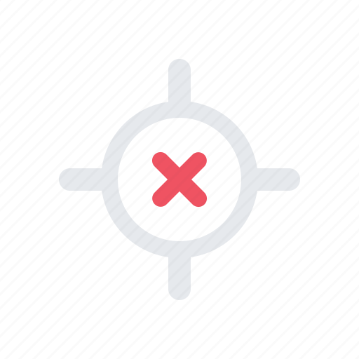 Cross, define location, error icon - Download on Iconfinder