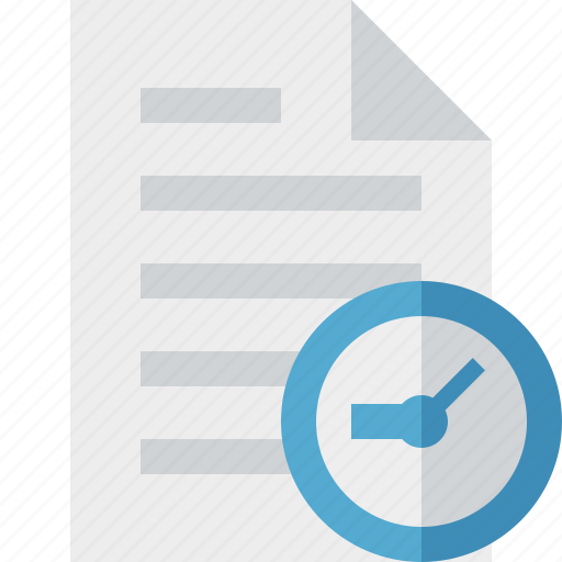 Clock, document, file, page, paper icon - Download on Iconfinder