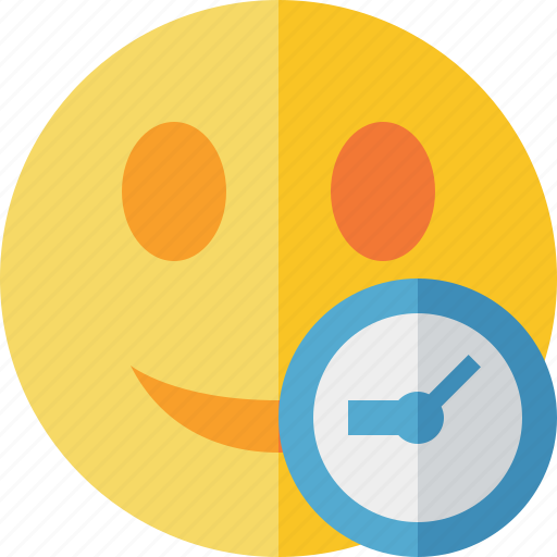 Clock, emoticon, emotion, face, smile icon - Download on Iconfinder