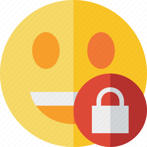 Emoticon, emotion, face, laugh, lock, smile icon - Download on Iconfinder