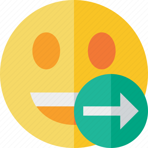 Emoticon, emotion, face, laugh, next, smile icon - Download on Iconfinder