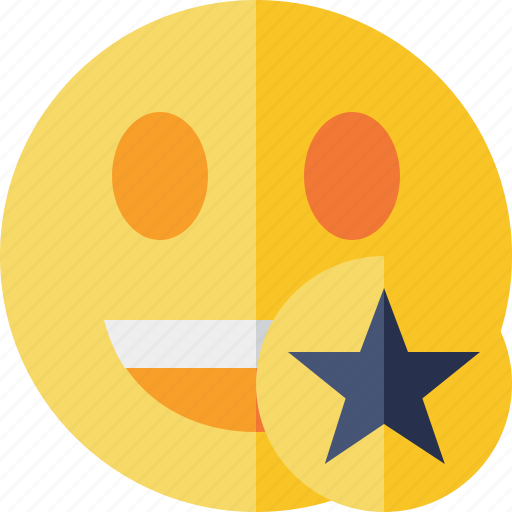 Emoticon, emotion, face, laugh, smile, star icon - Download on Iconfinder