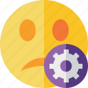 emoticon, emotion, face, settings, smile, unhappy