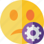 emoticon, emotion, face, settings, smile, unhappy 