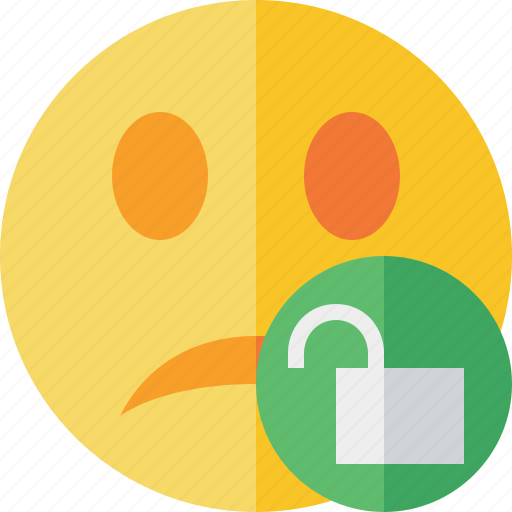 Emoticon, emotion, face, smile, unhappy, unlock icon - Download on Iconfinder