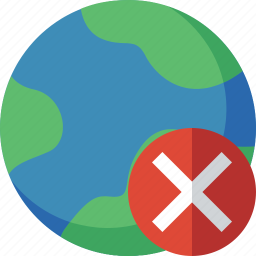 Cancel, earth, internet, planet, web, world icon - Download on Iconfinder