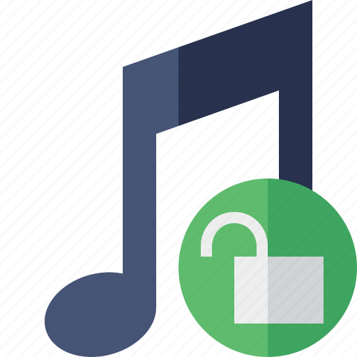 Audio, multimedia, music, note, sound, unlock icon - Download on Iconfinder
