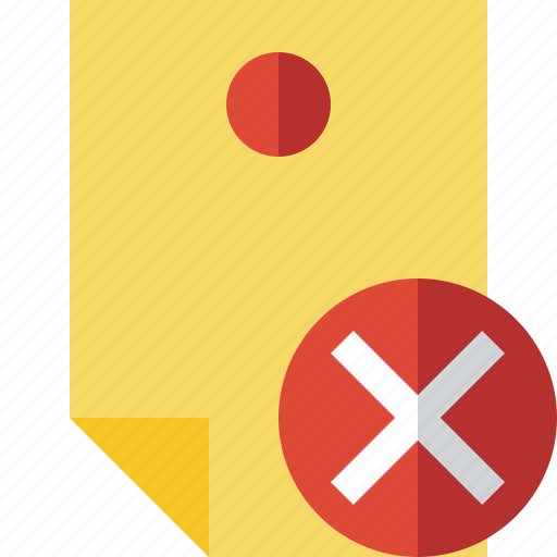 Cancel, document, memo, note, pin, reminder, sticker icon - Download on Iconfinder
