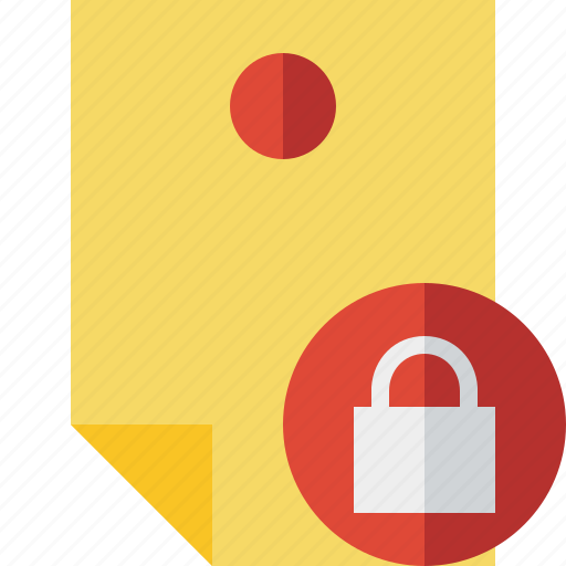 Document, lock, memo, note, pin, reminder, sticker icon - Download on Iconfinder