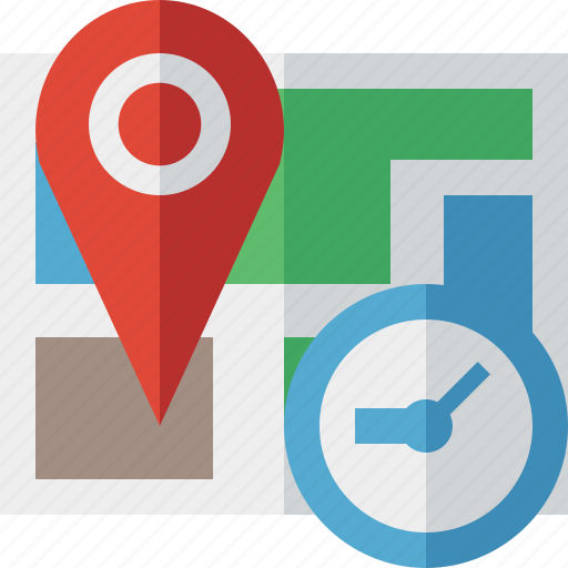 Clock, gps, location, map, marker, navigation, pin icon - Download on Iconfinder