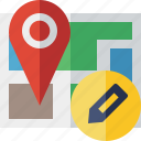 edit, gps, location, map, marker, navigation, pin