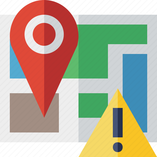 Gps, location, map, marker, navigation, pin, warning icon - Download on Iconfinder
