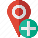 add, gps, location, map, marker, navigation, pin