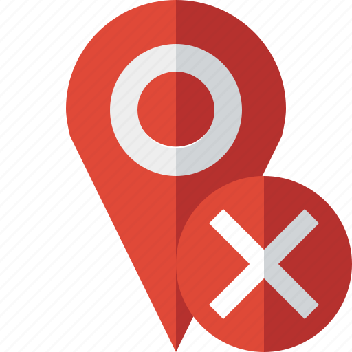 Cancel, gps, location, map, marker, navigation, pin icon - Download on Iconfinder