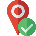 gps, location, map, marker, navigation, ok, pin