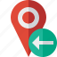 gps, location, map, marker, navigation, pin, previous 
