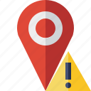 gps, location, map, marker, navigation, pin, warning