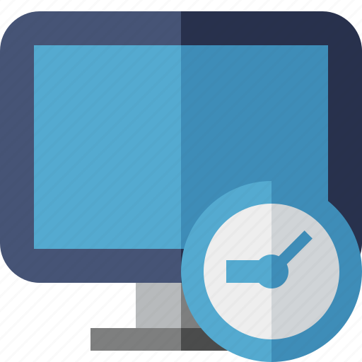 Clock, computer, desktop, display, monitor, screen icon - Download on Iconfinder