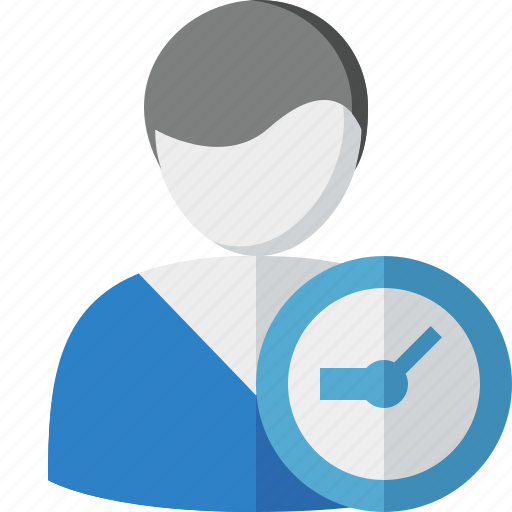 Account, client, clock, male, profile, user icon - Download on Iconfinder