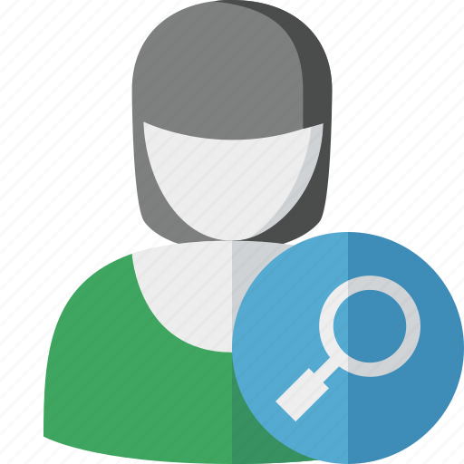 Account, female, profile, search, user, woman icon - Download on Iconfinder