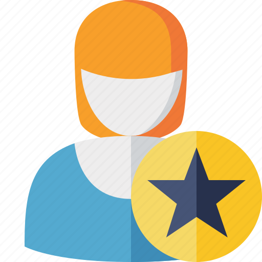 Account, female, profile, star, user, woman icon - Download on Iconfinder