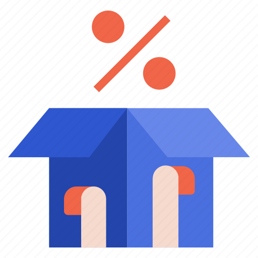 Box, gift, percent, present, sale icon - Download on Iconfinder