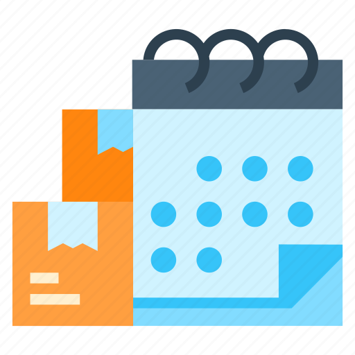 Box, calendar, delivery, delivery in time, logistics, shipping icon - Download on Iconfinder