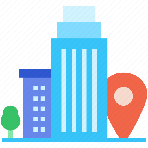 Apartment, building, hotel, map marker, office icon - Download on Iconfinder
