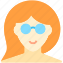 avatar, girl, glasses, profile, user, woman