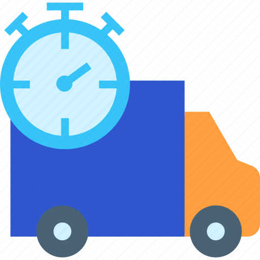 Delivery, delivery time, fast delivery, stopwatch, time, truck icon - Download on Iconfinder