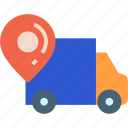 direct delivery, logistics, map marker, shipping truck, truck