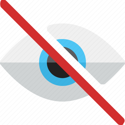 Eye, retina, slash, visible icon - Download on Iconfinder