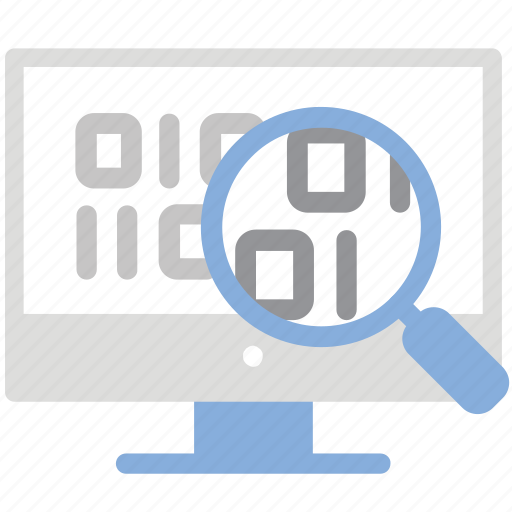 Computer, information, magnifier, massive, search icon - Download on Iconfinder
