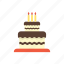 birthday, cake, candles, celebration, food, party, tart 