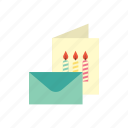 birthday, card, celebration, envelope, happy, invitation, party