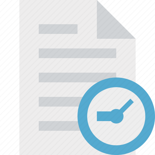 Clock, document, file, page, paper icon - Download on Iconfinder