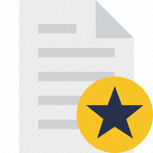 Document, file, page, paper, star icon - Download on Iconfinder